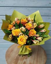 Букет цветов из:  Альстромерии и Розы в Усмани
