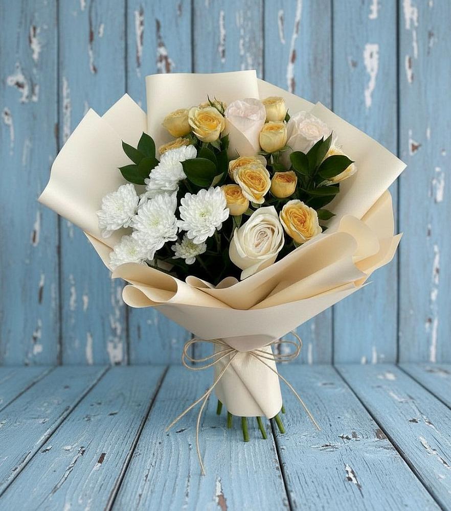 Букет цветов из: Розы и Хризантемы в Усмани