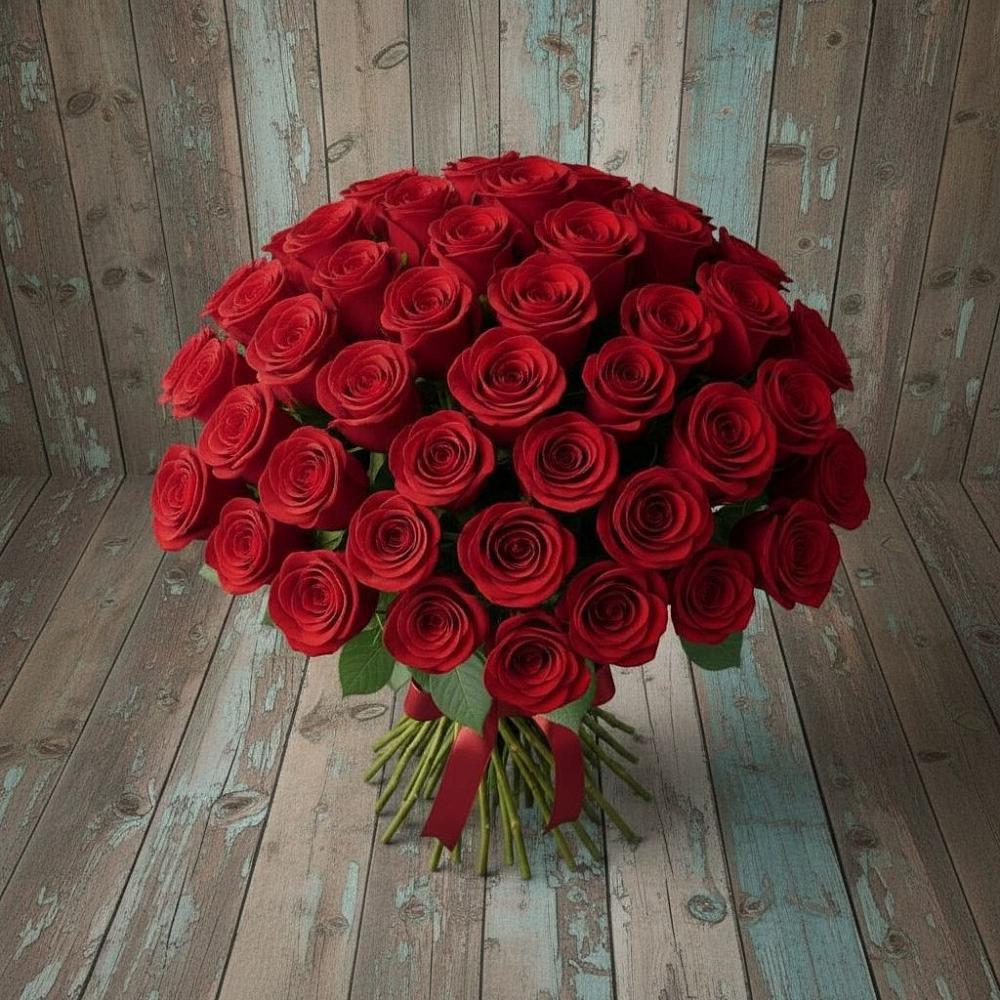 Букет 55 Красных роз Фридом в Усмани