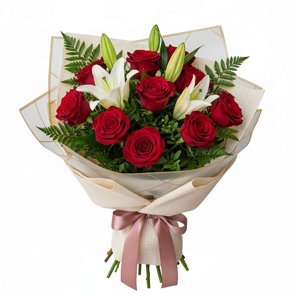 Букет цветов из: Лилии и Розы в Усмани