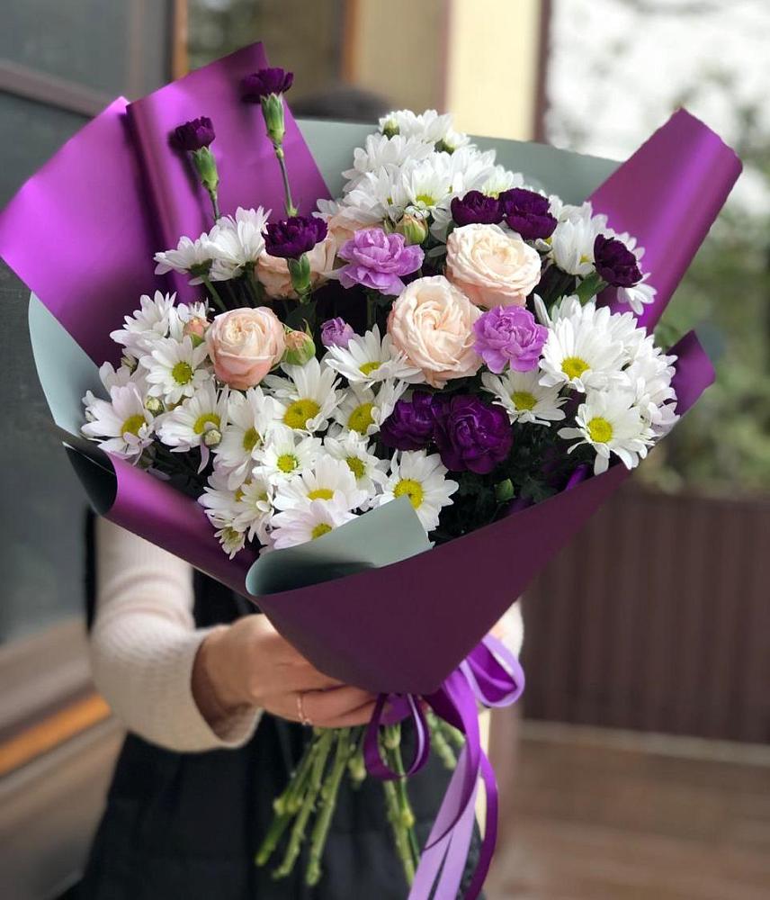 Букет цветов из: Хризантемы, Гвоздики и Розы в Усмани