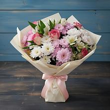 Букет цветов из:  Хризантемы, Альстромерии и Розы в Усмани