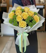 Букет цветов из:  Хризантемы и Розы в Усмани