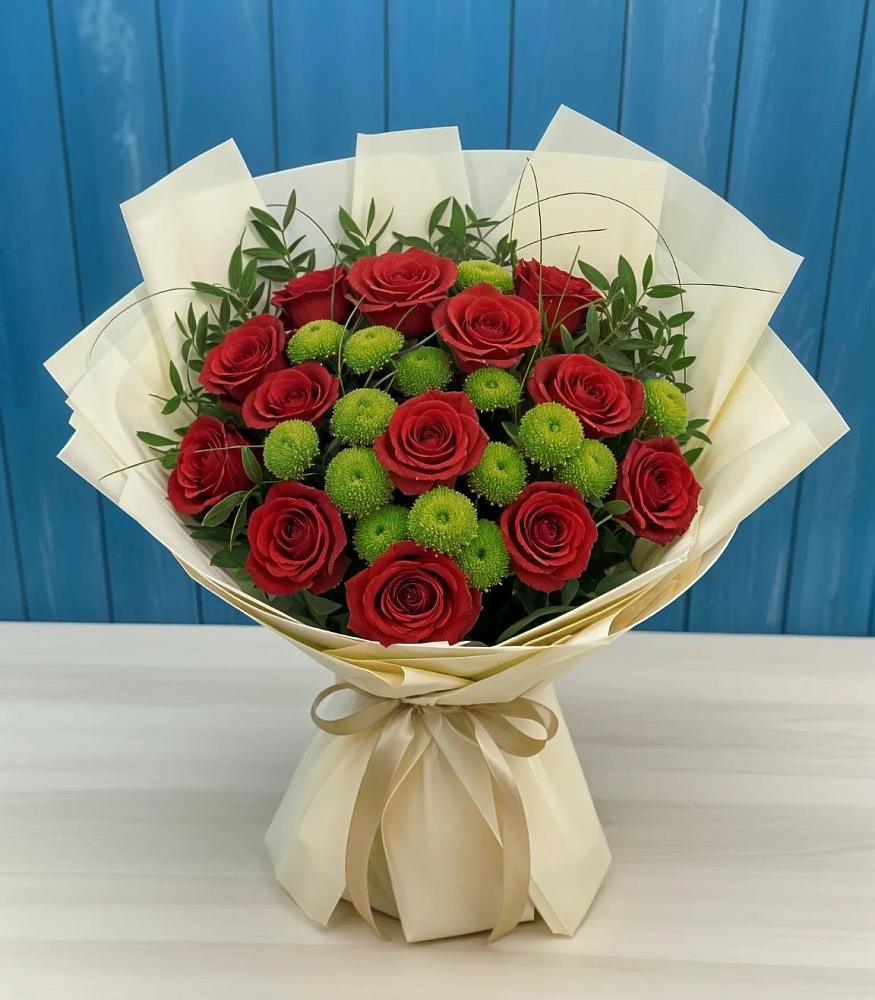 Букет цветов из: Розы и Хризантемы в Усмани