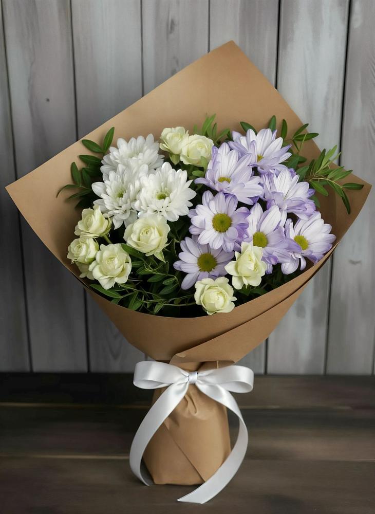 Букет цветов из: Хризантемы и Розы в Усмани